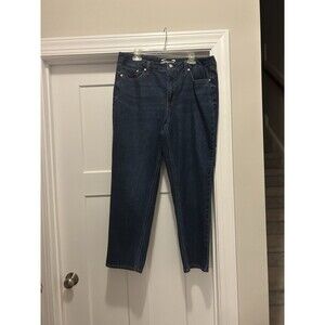 Seven 7 Denim Jeans Women's Size 16 Slim Straight Stretch High-Rise Dark Wash